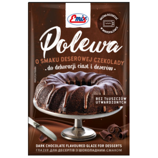 Глазур для десертів шоколадна (полівка) Emix, 100 г, Польща, памадка для тортів, темний (чорний) шоколад - Інтернет-магазин спільних покупок ToGether