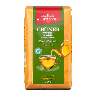 Чай зелений з ванільним смаком листової Westminster Gruner Tea Vanille, 250 г, Німеччина - Інтернет-магазин спільних покупок ToGether