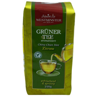 Чай зелений зі смаком лимона листової Westminster Gruner Tea Zitronen, 250 г, Німеччина, - Інтернет-магазин спільних покупок ToGether