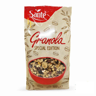Гранола (мюслі) цілозернова шоколадна Sante Granola, 500 г, кранчі, сухі сніданки - Інтернет-магазин спільних покупок ToGether