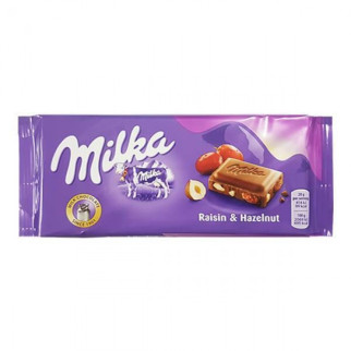 Шоколад молочних з родзинками та лісовими горіхами Milka Raisin & Haselnut, 100 г, Швейцарія - Інтернет-магазин спільних покупок ToGether