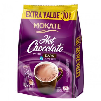 Гарячий шоколад темний (стік 10 шт. по 18 г) Mokate HOT Chocolate, 180 г, Польща, темний чорний шоколад напій - Інтернет-магазин спільних покупок ToGether