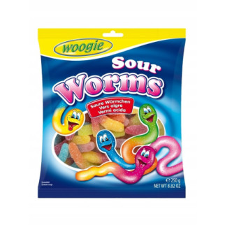 Цукерки желейні черв'ячки Woogie Worms, 250 г, Німеччина, жувальні цукерки у формі черв'яків - Інтернет-магазин спільних покупок ToGether