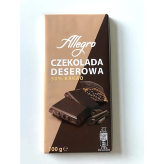 Чорний гіркий шоколад Alpinella Czekolada Gorzka Dark, 90 г Польща - Інтернет-магазин спільних покупок ToGether