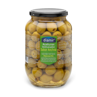 Іспанські оливки зелені крупи без кісточки Diamir у скляній банці, 835г - Інтернет-магазин спільних покупок ToGether