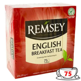 Чай чорний без добавок у пакетиках Ramsey Englisch Breakfast, 75 шт., Польща - Інтернет-магазин спільних покупок ToGether
