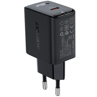 МЗП Acefast A21 30W GaN single USB-C Black - Інтернет-магазин спільних покупок ToGether