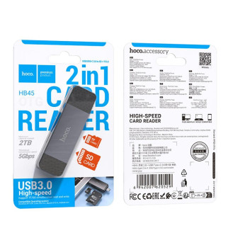 Кардрідер універсальний для карт пам'яті TF і SD Hoco HB45 Spirit 2-in-1 USB/Type-C 3.0 - Інтернет-магазин спільних покупок ToGether