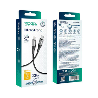 Кабель USB Ridea RC-US42 UltraStrong Type-C to Lightning 30W 2m - Інтернет-магазин спільних покупок ToGether