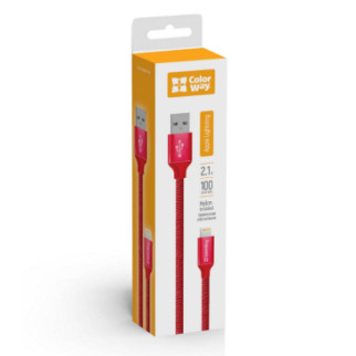 Кабель USB Lightning ColorWay CW-CBUL004-RD 2,1А 1м червоний - Інтернет-магазин спільних покупок ToGether