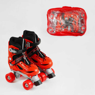Ролики розмір 27-30 колір червоний, колеса pvc, колеса світлові ефекти, d колес – 4, 5 см, в сумці - Інтернет-магазин спільних покупок ToGether