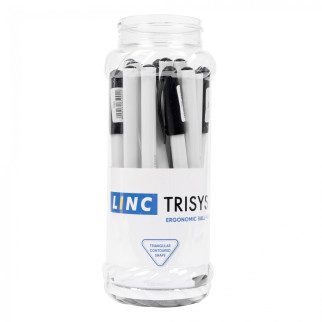 Ручка кульк/масл "trisys" чорна 0, 7 мм "linc" 24 шт.(в упаковці) 411716 - Інтернет-магазин спільних покупок ToGether