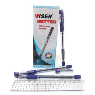 Ручка масляна wiser "better" 0,7 мм з грипом фіолет 12 шт.(в упаковці) - Інтернет-магазин спільних покупок ToGether