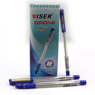 Ручка масляна wiser "drone" 0,7 мм з грипом син. Ua 12 шт.(в упаковці) - Інтернет-магазин спільних покупок ToGether