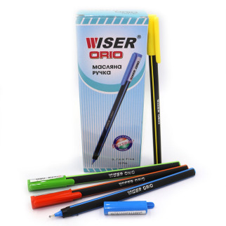 Ручка масляна wiser "orio" soft-touch треуг.(чорн. Корп) син. Mix 12 шт.(в упаковці) - Інтернет-магазин спільних покупок ToGether