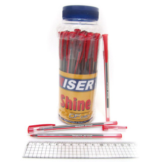 Ручка масляна wiser "shine" 0, 6мм банку, червона, 30шт в упаковці - Інтернет-магазин спільних покупок ToGether