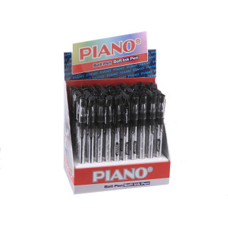 Ручка масляна "piano" "classic" чорн, грип, 50шт в упаковці 195_50_bl - Інтернет-магазин спільних покупок ToGether