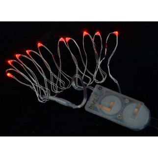 Електрогірлянда yes! Fun led-нитка, 10 ламп, червона, 1, 10 м. 1 реж. Миготіння, сріблястий. Пров - Інтернет-магазин спільних покупок ToGether