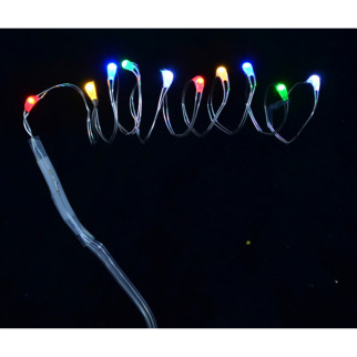 Електрогірлянда yes! Fun led-нитка, 10 ламп, багатобарвна, 0, 55 м. 1 реж. Миготіння, срібняк | 801099 - Інтернет-магазин спільних покупок ToGether