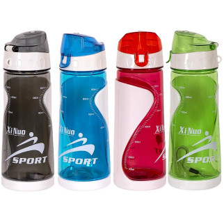 Пляшка для води "Циліндр прозора" з тримачем пластик 0,5л 6907 - Інтернет-магазин спільних покупок ToGether