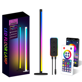 Підлогова кутова LED лампа RGB SAL-005B 120cm Bluetooth USB with app Black - Інтернет-магазин спільних покупок ToGether