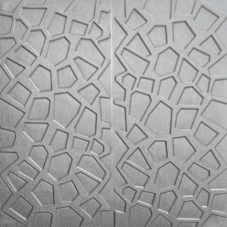 Самоклеюча декоративна настінно-стельова 3D панель срібна 700х700х8мм (118) SW-00000236 - Інтернет-магазин спільних покупок ToGether