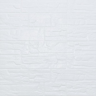 Самоклеюча декоративна 3D панель камінь Біла рвана цегла700х770х5мм (155) SW-00000484 - Інтернет-магазин спільних покупок ToGether