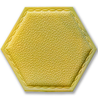 Декоративний самоклеючий шестикутник під шкіру темно-жовтий 200x230мм (1101) SW-00000741 - Інтернет-магазин спільних покупок ToGether