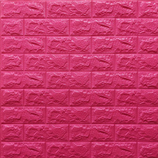 3D панель самоклеюча цегла Темно-рожевий 700х770х7мм (006-7) SW-00000061 - Інтернет-магазин спільних покупок ToGether