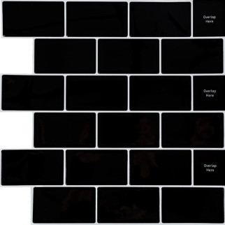Самоклеюча поліуретанова плитка чорна цегла 305х305х1мм (D) SW-00001186 - Інтернет-магазин спільних покупок ToGether