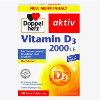 Вітаміни Доппельгерц Вітамін D3 2000 м.о. Doppelherz Vitamin D3 2000 I. E., 60 шт. - Інтернет-магазин спільних покупок ToGether