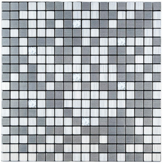 Самоклеюча алюмінієва плитка срібна мозаїка зі стразами 300х300х3мм SW-00001824 (D) - Інтернет-магазин спільних покупок ToGether