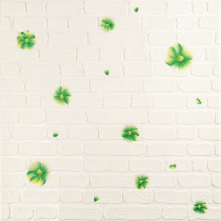 Панель стінова 3D 700х700х4мм зелені квіти (D) SW-00001976 - Інтернет-магазин спільних покупок ToGether