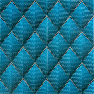 Панель стінова 3D 700х700х4мм ромб синій (D) SW-00001985 - Інтернет-магазин спільних покупок ToGether