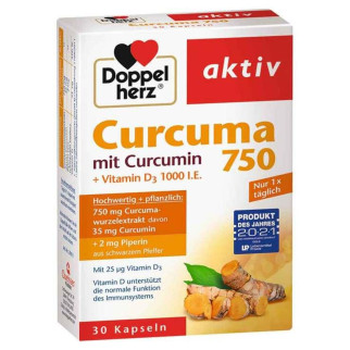 Комплекс Doppelherz Curcuma 750 mg. + Vitamin D3 1000 Доппельгерц Куркума + вітамін D3 Куркумін - Інтернет-магазин спільних покупок ToGether