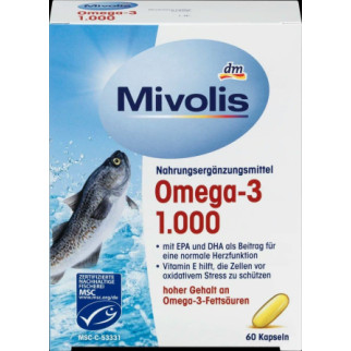 Капсули Омега-3 1000 мг. Міволіс Mivolis Omega-3 1000 mg. Риб'ячий жир морських риб - Інтернет-магазин спільних покупок ToGether