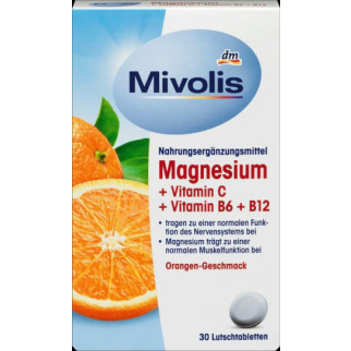 Комплекс вітамінів Міволіс Магній + С + В6 + В12 Mivolis Magnesium Vitamin C + B6 + B12 (ПАСТИЛКИ) - Інтернет-магазин спільних покупок ToGether