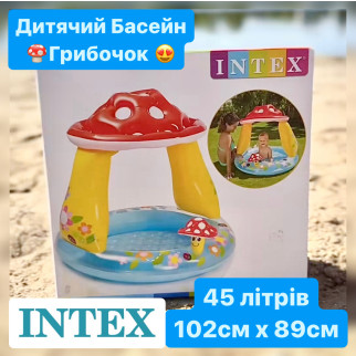 Надувний басейн Intex 57114 Грибочок 102см х 89см 45літрів 102см х 89см 45літрів - Інтернет-магазин спільних покупок ToGether