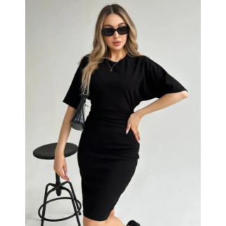 Ошатна елегантна коктейльна сукня жіноча облягаюча з широким рукавом чорна плаття 40 42 44 46 розмір - Інтернет-магазин спільних покупок ToGether