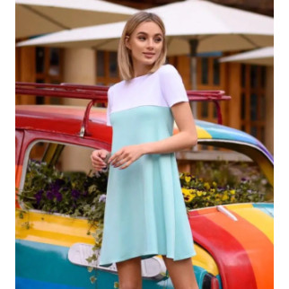 Легка літня сукня з коротким рукавом м'ятна міні сукня розширена донизу жіноча сукня на літо - Інтернет-магазин спільних покупок ToGether