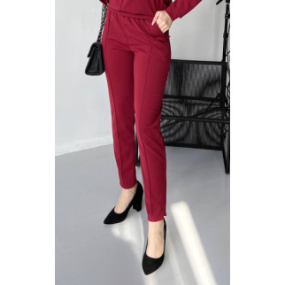 Класичні брюки жіночі на резинці брюки бордові літні трикотажні штани жіночі звужені на літо - Інтернет-магазин спільних покупок ToGether