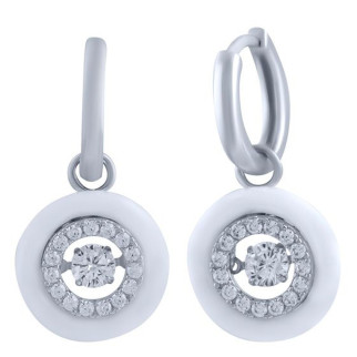 Срібні сережки з керамікою (1325926) - Інтернет-магазин спільних покупок ToGether