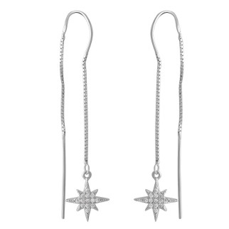 Срібні сережки з фіанітами (1420270) - Інтернет-магазин спільних покупок ToGether