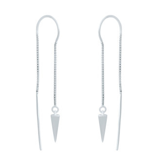 Срібні сережки без каменів (1583982) - Інтернет-магазин спільних покупок ToGether