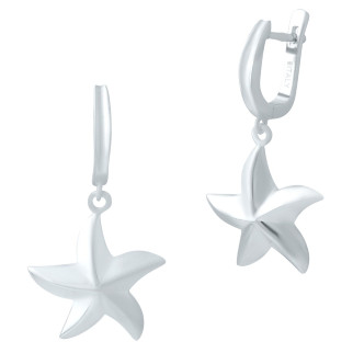 Срібні сережки без каменів із зірочкою жіночі сережки зі срібла з англійським замком у стилі мінімалізм - Інтернет-магазин спільних покупок ToGether