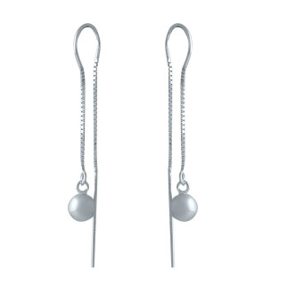 Срібні сережки без каменів (1986059) - Інтернет-магазин спільних покупок ToGether