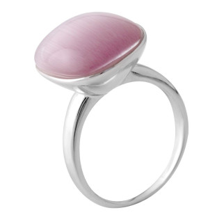 Обручка срібна жіноча з рожевим каменем Котяче Око Гематит каблучка із срібла 925 проби розмір 18,5 - Інтернет-магазин спільних покупок ToGether