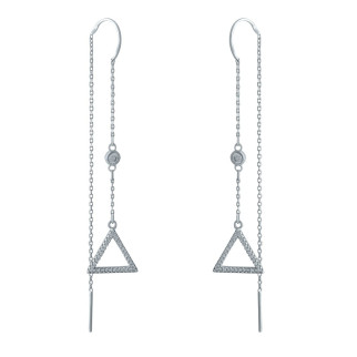 Срібні сережки з фіанітами (2001300) - Інтернет-магазин спільних покупок ToGether