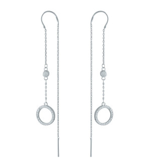 Срібні сережки з фіанітами (2001317) - Інтернет-магазин спільних покупок ToGether