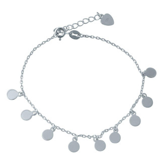 Срібний браслет на ногу без каменів, вага виробу 2,61 г (2014386) 2326 розмір - Інтернет-магазин спільних покупок ToGether